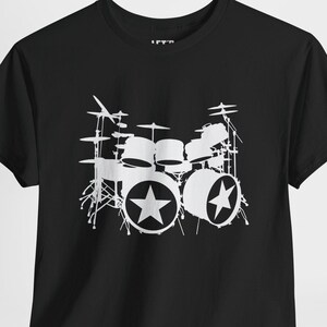 Drummer Star - Punk Metal Gift Tshirt, Rocker T-Shirt, Musician Grunge Tee, fashion Concert, Alternative terror Design, Hip Hop