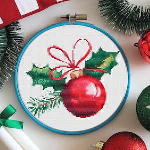 Christmas Ornament Cross Stitch Pattern - Christmas Tree Decoration