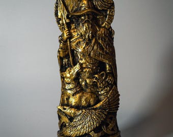 Odin Statue | Norse Allfather Figurine | Viking Pagan Altar Sculpture | Asatru Heathen God