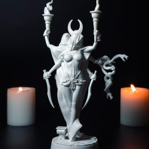 Hecate Goddess Statue | Pagan Altar Decor | Greek Mythology Figurine | Witchcraft Goddess of Magic