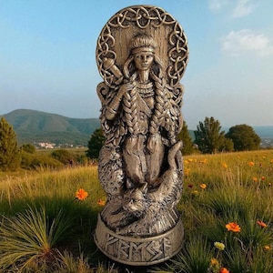 Freya Statue | Freyja Norse Goddess Figurine | Viking Pagan Altar Sculpture | Fertility, Love & Magic