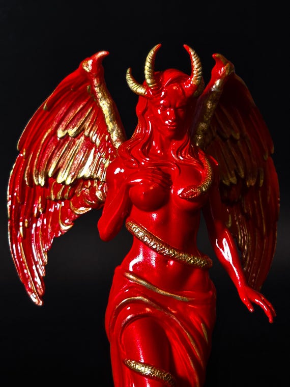 Lilith Goddess Statue - Demoness Pagan Decor for Lilith Altar