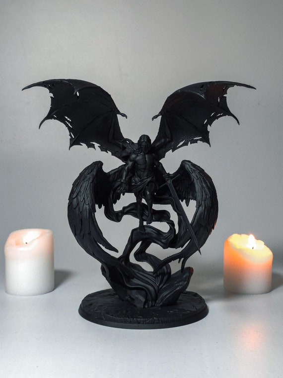 Handmade Lucifer Figurine: Unique Devil Statue, Home Decor - Etsy