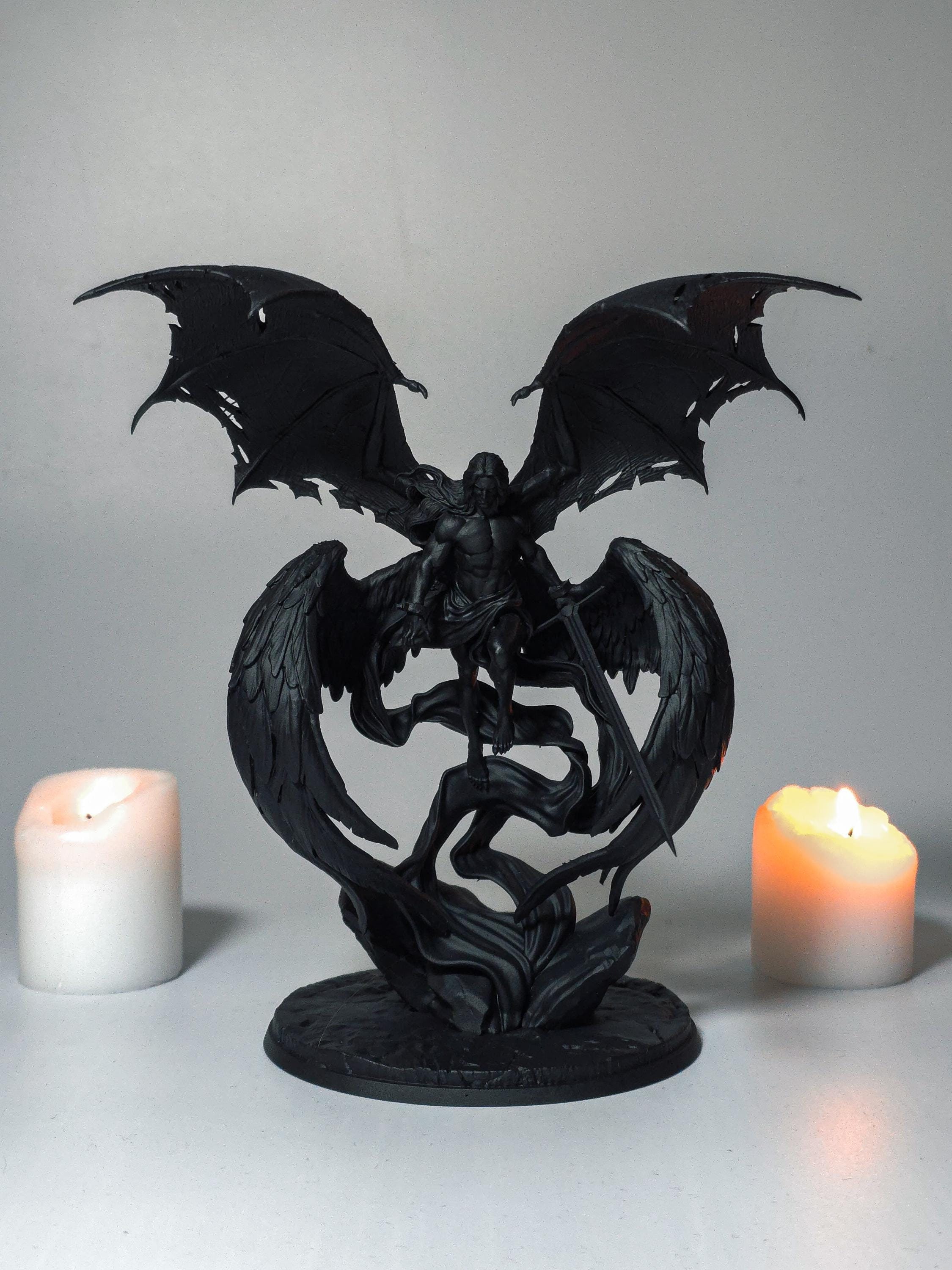 三郎丸 真・女神転生 Type:Devils/Angels/Luciferセット Handmade Lucifer Figurine: Unique Devil Statue, Home Decor - Etsy