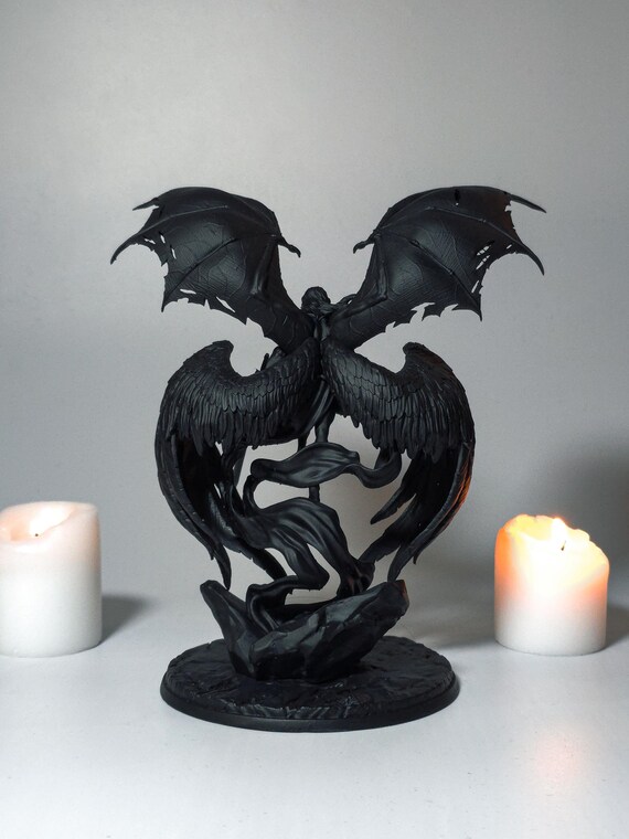 Handmade Lucifer Figurine: Unique Devil Statue, Home Decor - Etsy