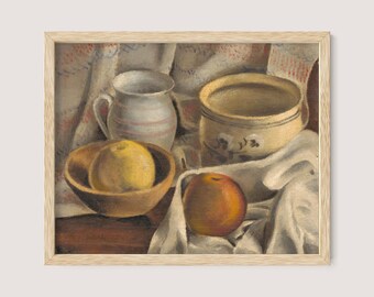 Still Life with Ceramic Pots and Apples
