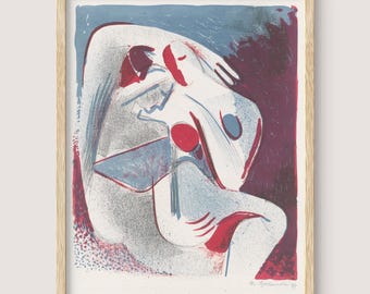 Lovers Print: Modern Yin-Yang Art by Mikuláš Galanda