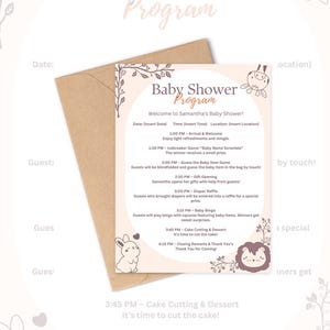 Babyshowerprogramma Agenda-route EN uitnodiging, bedankkaart, spelletjes en checklist BUNDEL Aanpasbare sjabloon Canva-ontwerp Leuk