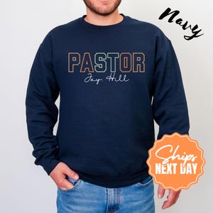Custom Pastor Sweatshirt, Personalized Christian Hoodie, Boho Reverend Name & Year Crewneck, Ministry Gift, Ordination Gift Tee