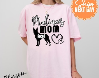 Comfort Colors Belgian Malinois Mom T-Shirt, Dog Lover Gift
