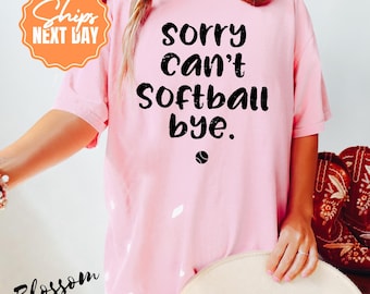 Comfort Color Funny Softball Shirt, Softball Mom Shirt, Softball Game Day Tee, Softball Lover Gift, Softball Wife T-shirt, Sports Shirt