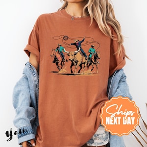Comfort Color Western Cowboy Shirt, Vintage Rodeo Graphic Tee, Retro Country Cowgirl Outfit, Funny Wild West Shirt, Western Aesthetic Top