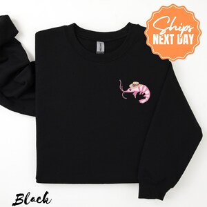 Shrimp Sheriff Sweatshirt, Funny Shrimp Crewneck for Women, Goofy Seafood Hoodie, Unique Gift for Seafood Lovers, Cozy Pullover