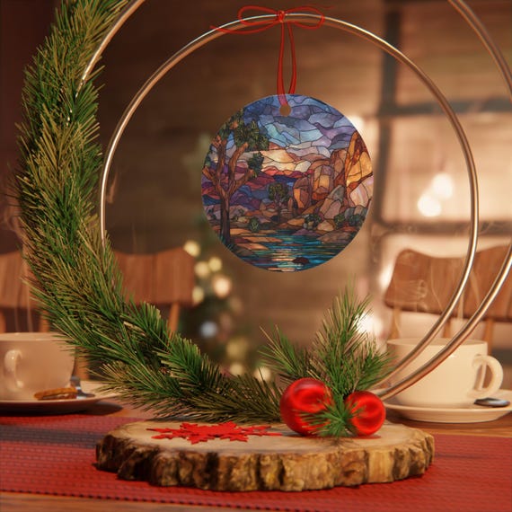 ジョシュアツリーのオーナメント | ステンドグラス風 | カリフォルニア