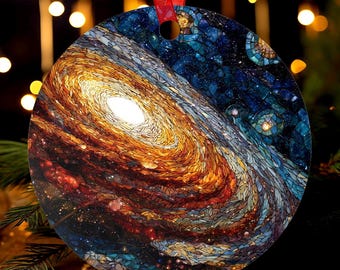 Milky Way Ornament | Stained Glass Style | Space Lover Christmas Tree Gift