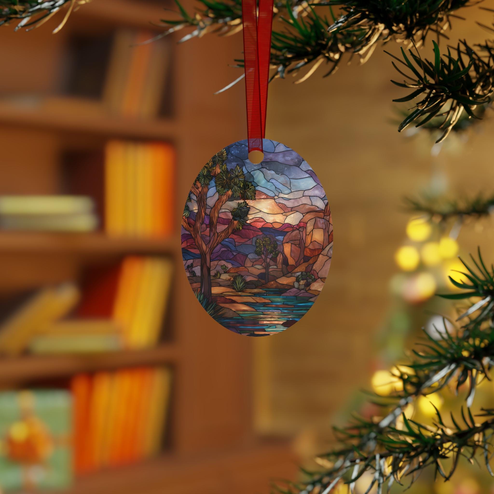 クリスマスオブジェ ジョシュアツリーのオーナメント | ステンドグラス風 | カリフォルニア
