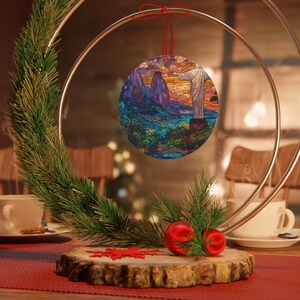 Rio de Janeiro Ornament | Stained Glass Style | Christ the Redeemer | Brazil Christmas Tree Gift image 2