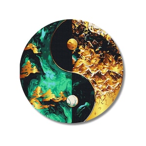 Painting by numbers &#39;Natural Balance&#39; with metallized paints – a creative DIY solution for your interior design