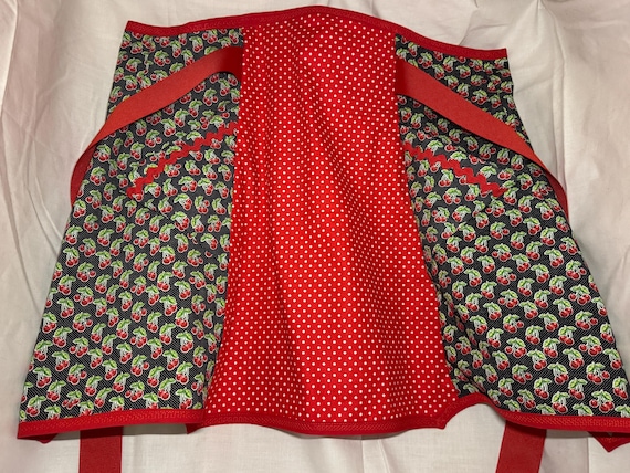 Apron Retro 1950s style Cherries theme