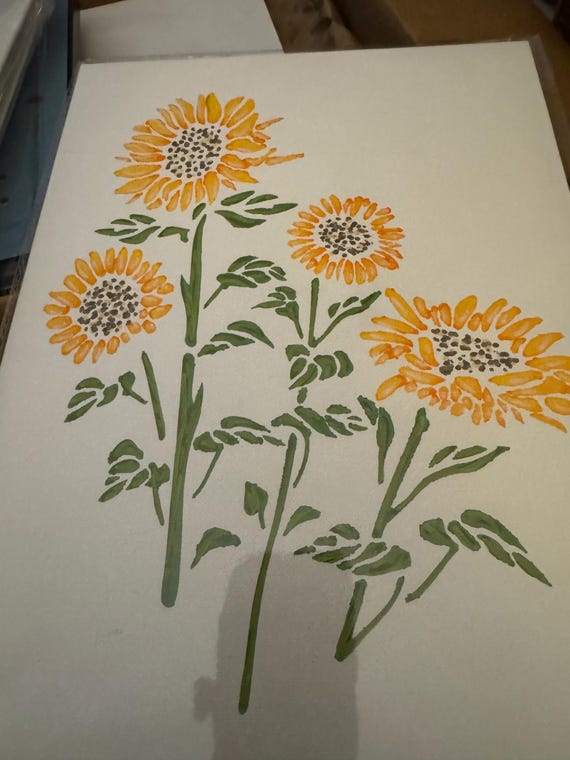 Daisies Acrylic Painting – 9x12 Unframed Canvas Art