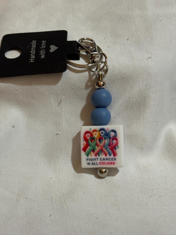 Keychain Cancer- Fight Cancer in all Colors