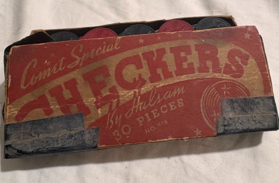 Vintage Halsam Comet Special Checkers Set (1940s)