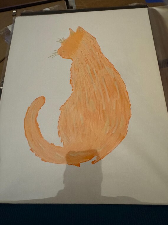 Canvas Painting - Orange Cat