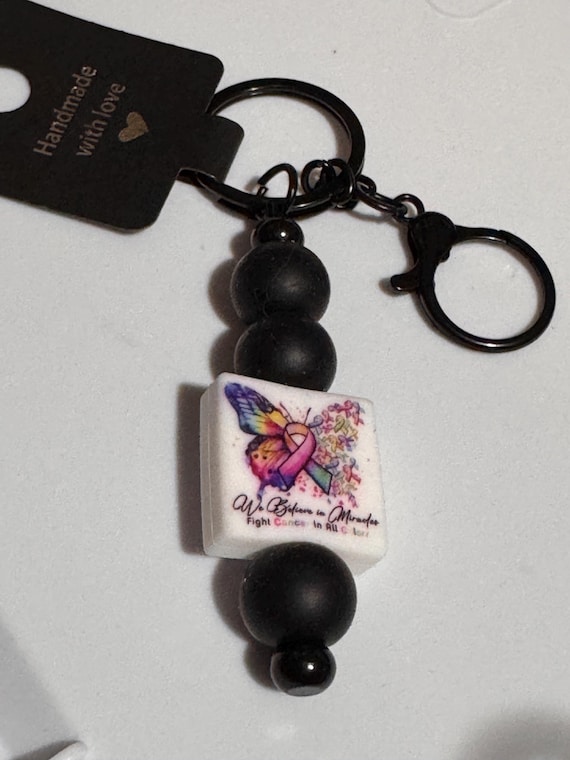 Keychain- Fight Cancer Ribbon