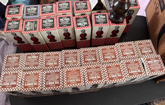 Vintage 1970s Avon Chess Piece Bottles