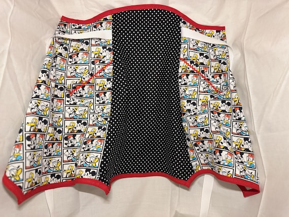Apron Retro 1950s style apron Mickey and Friends theme