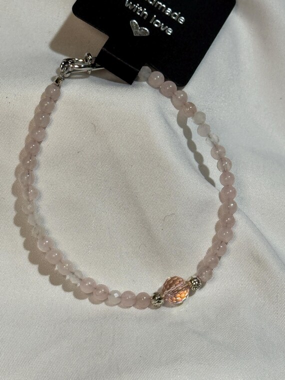 Bracelet - rose quartz stone