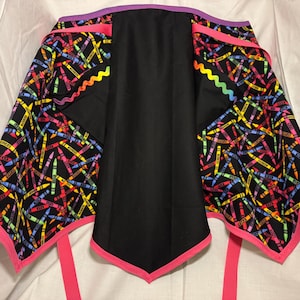 Retro 1950s style apron crayon theme
