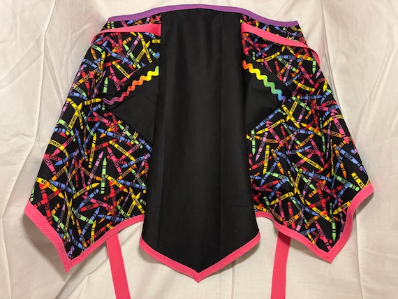 Apron Retro 1950s style apron crayon theme