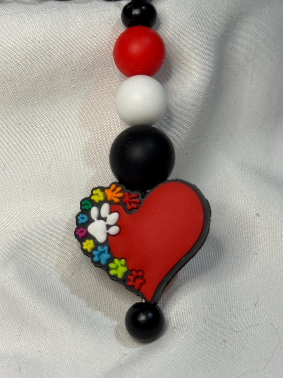 keychain Pawprint and heart
