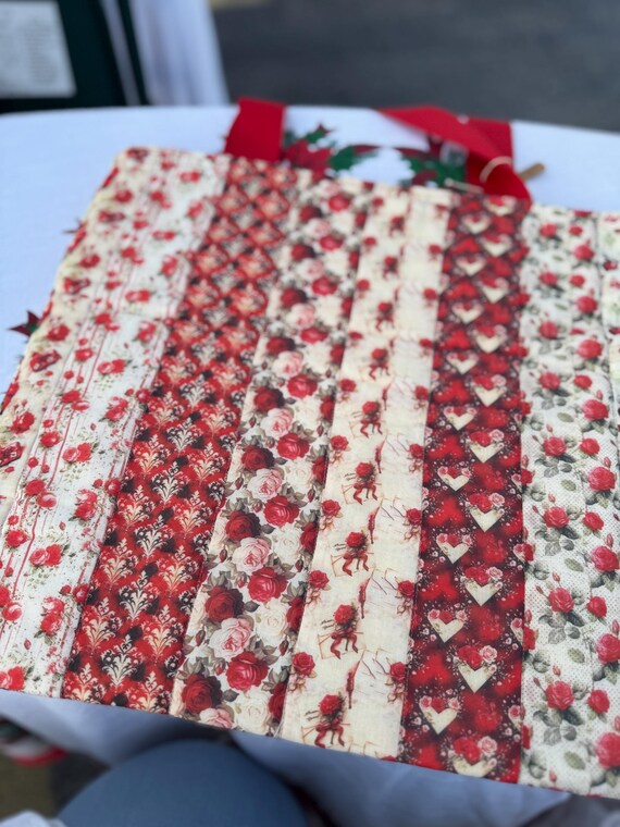 Quilted Bag- Red Roses Theme