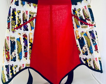 Grembiule Supereroe Donna tema retrò stile anni '50