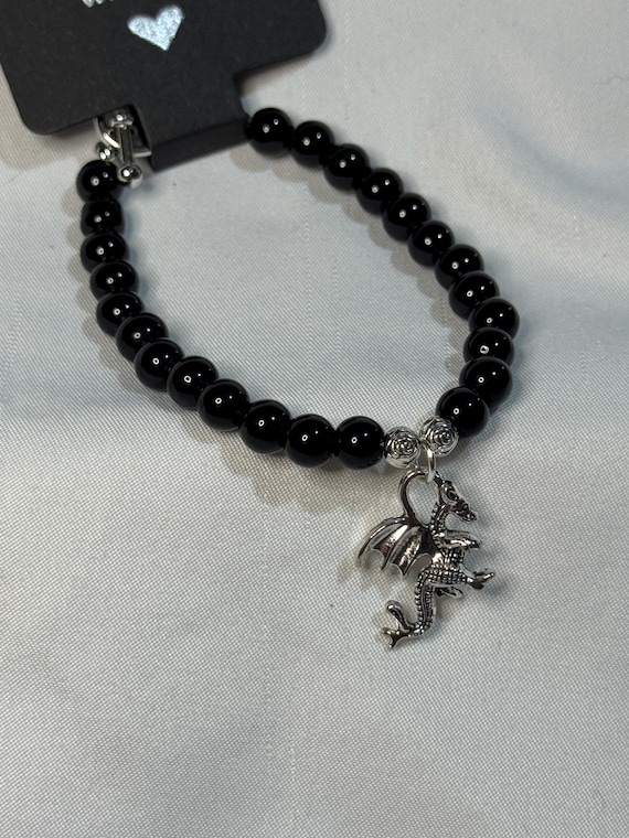 Bracelet- Natural Black Agate