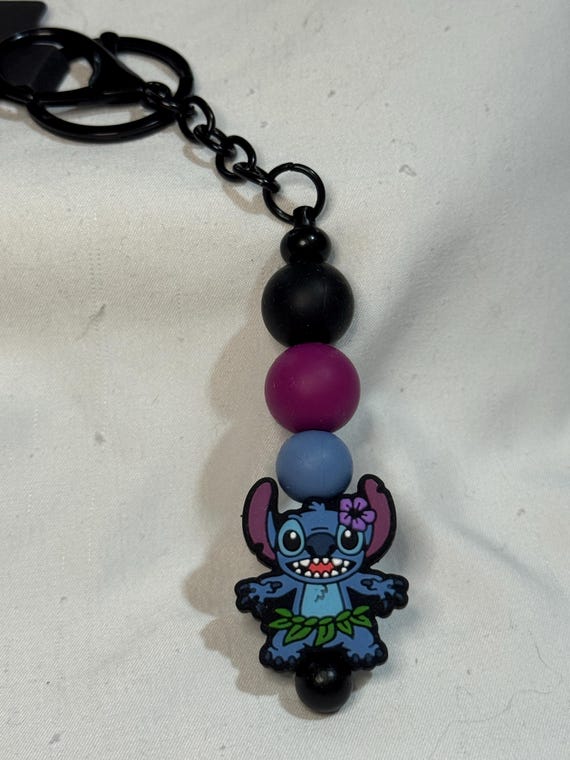 Stitch Inspired Keychain- Hula or Nurse Stitch