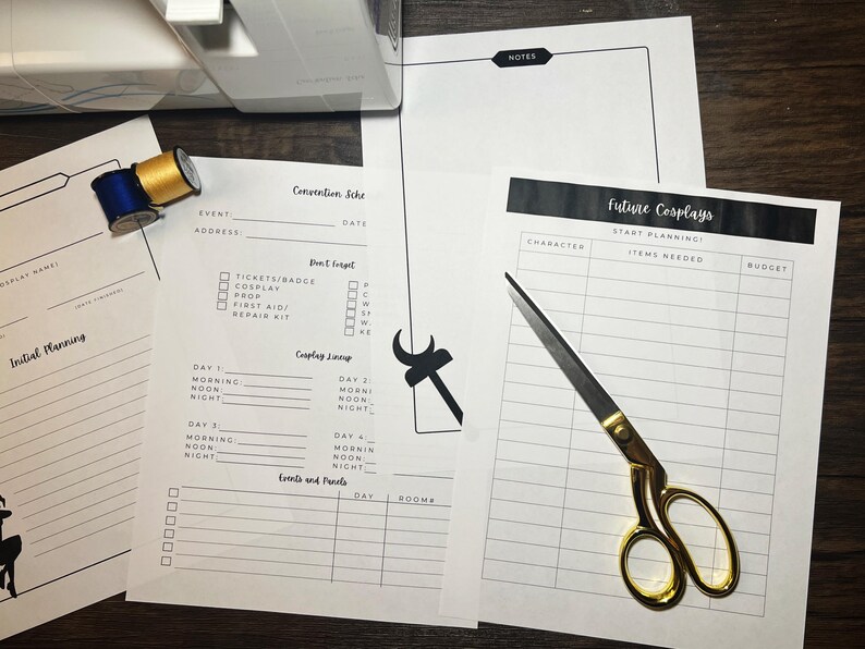 Cosplay Workbook PDF - Etsy