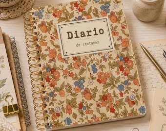 Diario de Lecturas Imprimible, Planner Lector en Español, Book Journal, Descarga digital, Cozy Reading Journal, Desafío lector