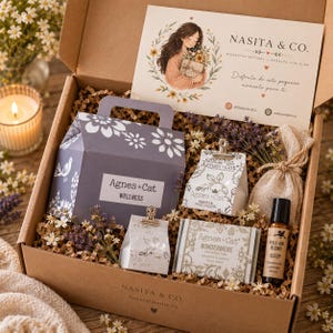 Cofanetto regalo per la cura di sé per lei, set per il relax e il benessere, cosmetici naturali e rituale di aromaterapia, regalo benessere