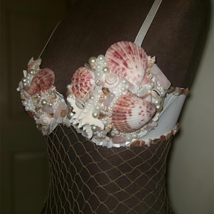Fantasy Mermaid Starfish and Seashell Top (Made to order) | Unique Top For Festivals, Halloween Costume,  Renaissance Fair