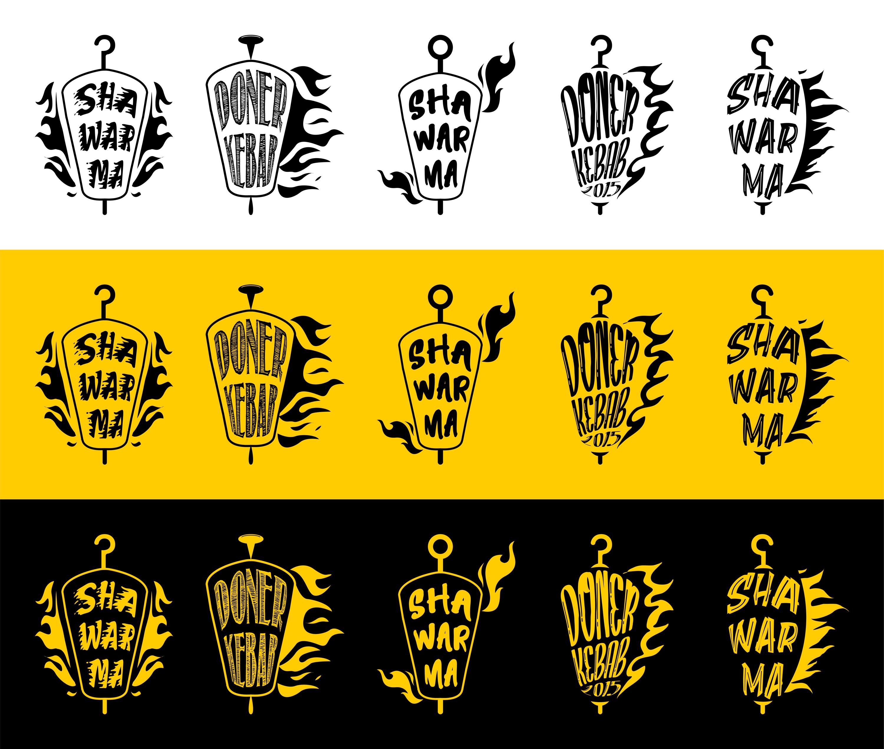 Shawarma Logo for Restaurants and Markets. Doner Kebab Logo Template ...