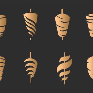 Shawarma Logo for Restaurants and Markets. Doner Kebab Logo Template ...