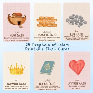25 Hellseher des Islam druckbare Karten | Lernbare Islamische Karteikarten zum Lernen | Digitaler Download