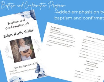 Tauf- und Konfirmationsprogram für die Kirche Jesu Christi der Heiligen der Letzten Tage (editierbar)