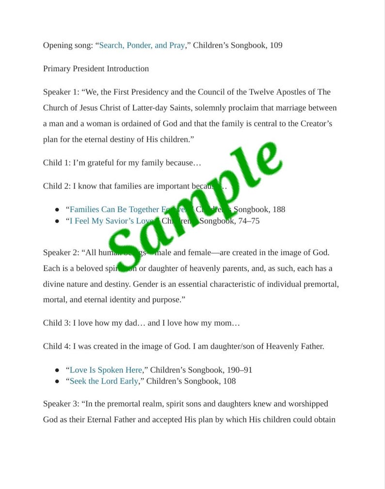 2026 bearbeitbares Primärsakrament-Präsentationsprogramm mit der Familienverkündigung: Gliederung, Schrift, Lieder, Altes Testament, Komm Folge mir Bild 3