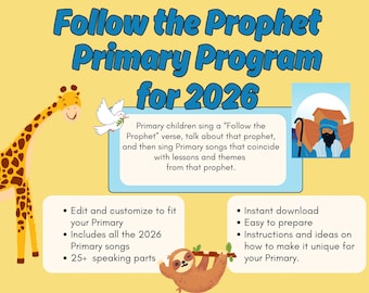 Folgen Sie dem Hellseher: 2026 bearbeitbares Primär Sakrament Präsentation Programm Schrift