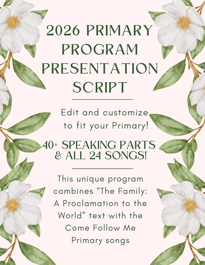 2026 bearbeitbares Primärsakrament-Präsentationsprogramm mit der Familienverkündigung: Gliederung, Schrift, Lieder, Altes Testament, Komm Folge mir Bild 1