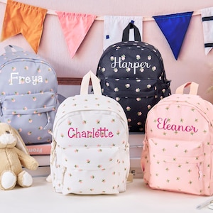 Sac d'école brodé personnalisé, cadeaux de rentrée, sac pour enfant, sac à dos pour enfant, sac à dos pour enfant personnalisé avec nom, cartable pour tout-petit